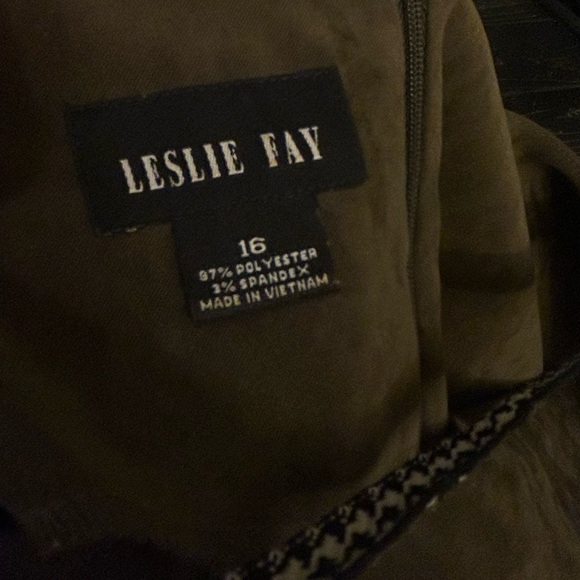 VINTAGE LESLIE FAYE faux suede 16 Dress western D2 - Picture 5 of 7